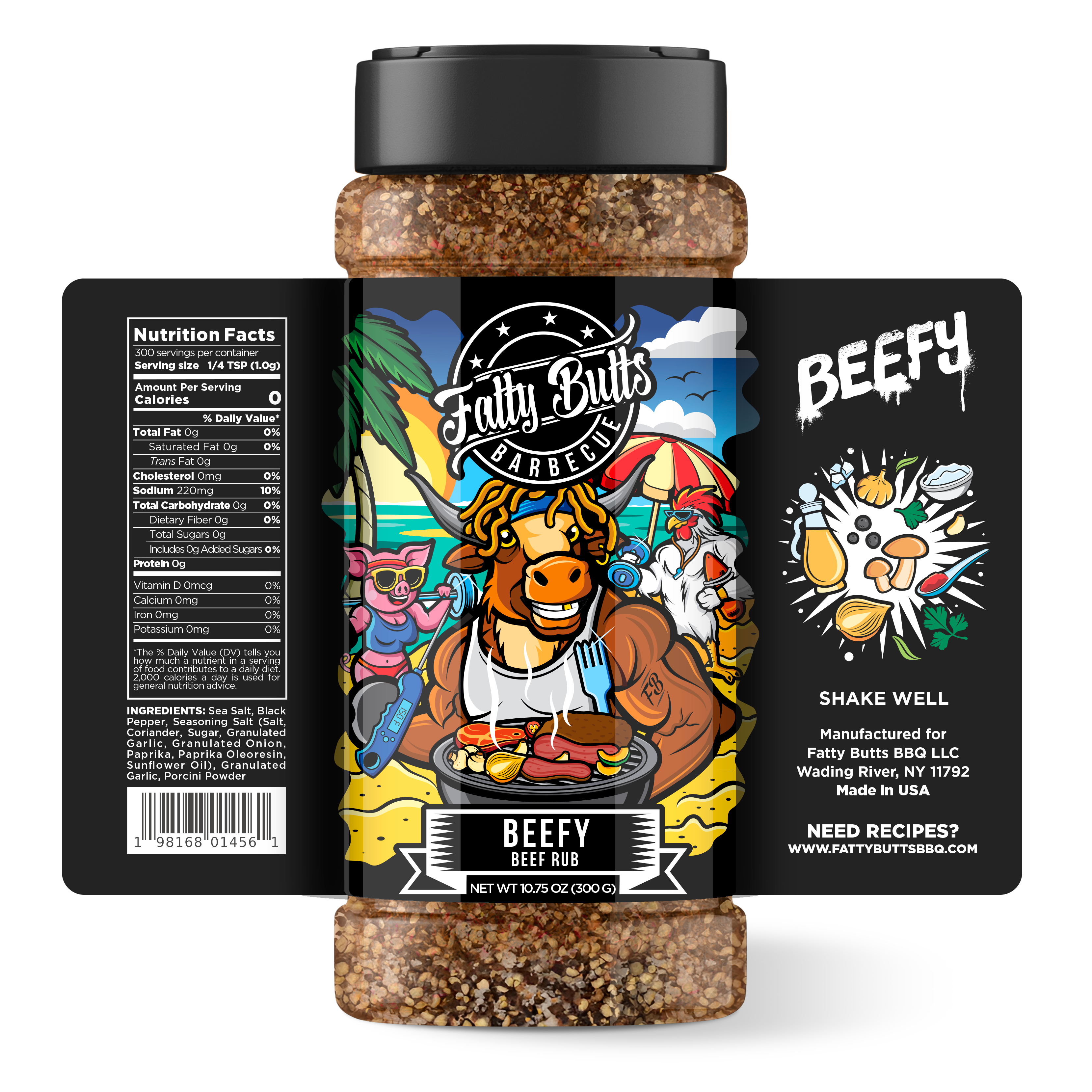 Beefy BBQ Rub (Damaged Label) – Fatty Butts BBQ